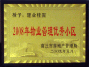 2009年1月6日，商丘桂園榮獲"商丘市物業(yè)管理優(yōu)秀小區(qū)"稱號(hào)。